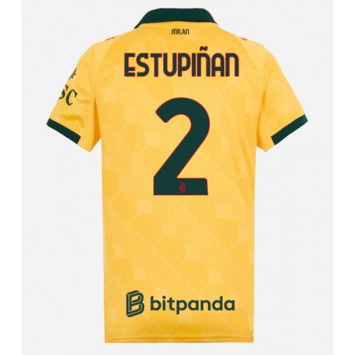 Dámy Fotbalový dres AC Milan Pervis Estupinan #2 2025-26 Třetí Krátký Rukáv